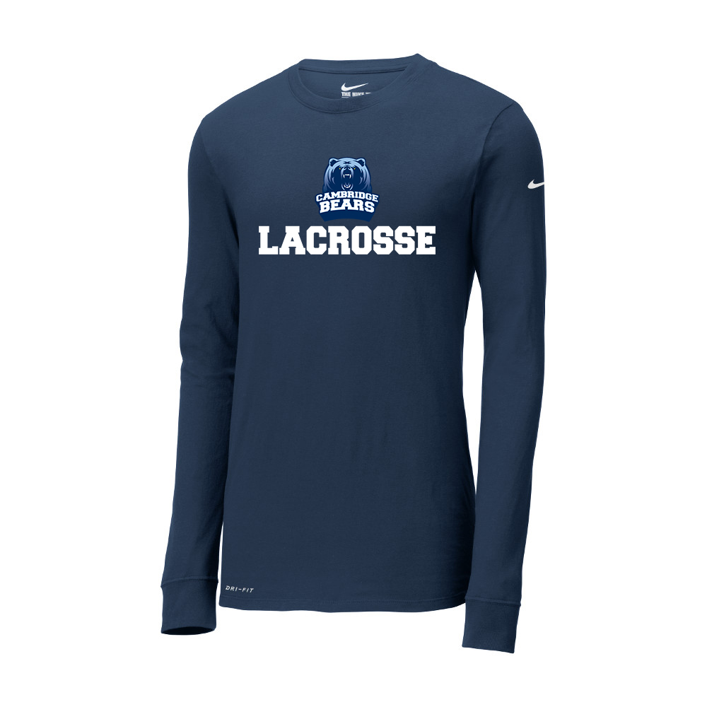 Men’s Nike Dri-Fit Cotton/Poly L/S Tee – Cambridge High School Lacrosse