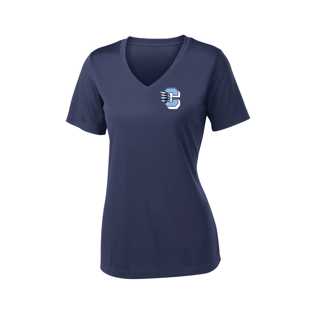 Women’s Vneck S/S Dri Fit Tee Cambridge Jr Cheer Store