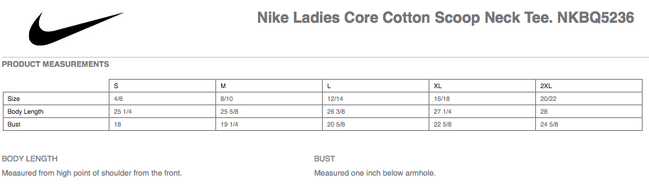 Nike Ladies Core Cotton S/S Scoop Neck Tee – Chattahoochee High School ...