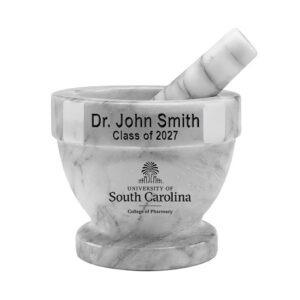 4” Personalized Marble Mortar + Pestle